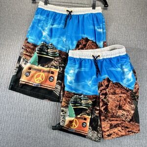 VW  Volkswagen Youth bundle (2) swim shorts Sizes (21 & 26 Waist) dinosaur beach